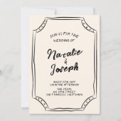 Handgeschreven moderne eigenzinnige alles in één b kaart (Voorkant)