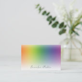 Handgeschreven moderne kleurrijke Sjabloon Beauty  Visitekaartje (Staand voorkant)