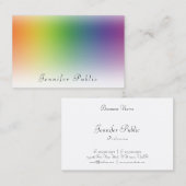 Handgeschreven moderne kleurrijke Sjabloon Beauty  Visitekaartje (Voorkant / Achterkant)