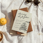 Handgeschreven Moderne Retro Champagne Tower Bruil Kaart