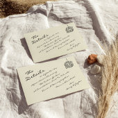 Handgeschreven Moderne Retro Champagne Tower Bruil Notitiekaartje