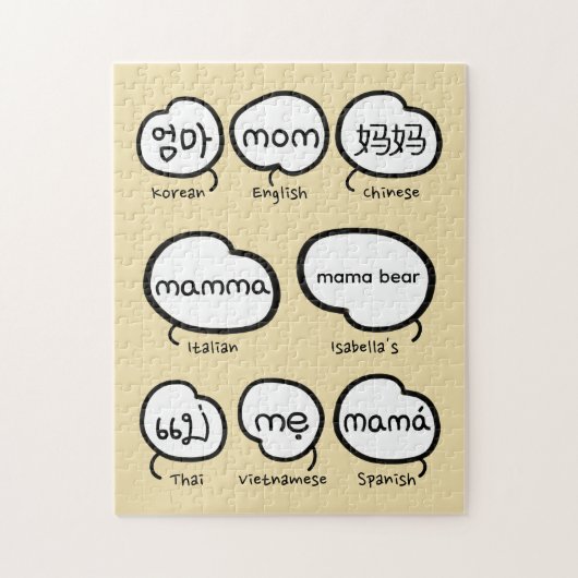 Handgeschreven Moeder Typografie Moderne Moederdag Legpuzzel (Verticaal)