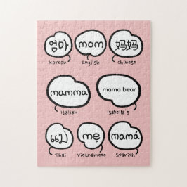 Handgeschreven Moeder Typografie Roze Moederdag Legpuzzel