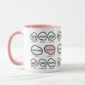 Handgeschreven Moeder Typografie Roze Moederdag Mok (Links)