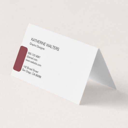 Handgeschreven monogram | Eenvoudig bedrijfsmonogr Visitekaartje (Achterkant)