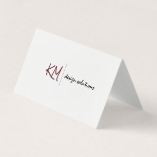 Handgeschreven monogram   Eenvoudig bedrijfsmonogr Visitekaartje
