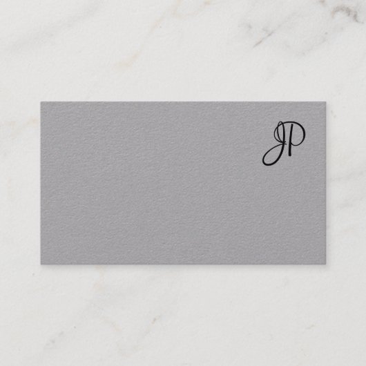 Handgeschreven Monogram Eenvoudige Sjabloon Modern Visitekaartje (Voorkant)