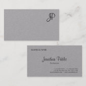 Handgeschreven Monogram Eenvoudige Sjabloon Modern Visitekaartje (Voorkant / Achterkant)