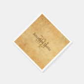 Handgeschreven monogram Elegant Nostalgische Sjabl Servet (Hoek)