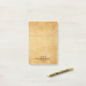 Handgeschreven Monogram Elegante Sjabloon Classic Post-it® Notes (Op bureau)