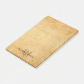 Handgeschreven Monogram Elegante Sjabloon Classic Post-it® Notes (Schuin)