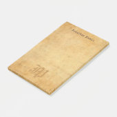 Handgeschreven Monogram Elegante Sjabloon Post-it® Notes (Schuin)