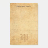 Handgeschreven Monogram Elegante Sjabloon Post-it® Notes (Voorkant)