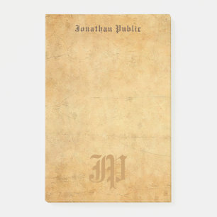  Handgeschreven Monogram Elegante Sjabloon Post-it® Notes