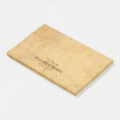 Handgeschreven Monogram Elegante Sjabloon Post-it® Notes (Schuin)