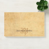 Handgeschreven Monogram Elegante Sjabloon Post-it® Notes (Kantoor)
