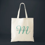 Handgeschreven Monogram Initiaal Sjabloon Budget Tote Bag<br><div class="desc">Modern minimalistisch handgeschreven Initiaal Letter Monogram Elegant Modern Sjabloon Shopping Gift Budget Canvas tas.</div>