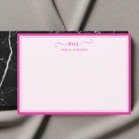 Handgeschreven Monogram Levendig Roze