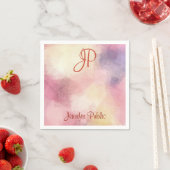 Handgeschreven monogram Modern Abstract Art Elegan Servet (Insitu)