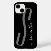Handgeschreven Monogram modern Case-Mate iPhone Case (Achterkant)
