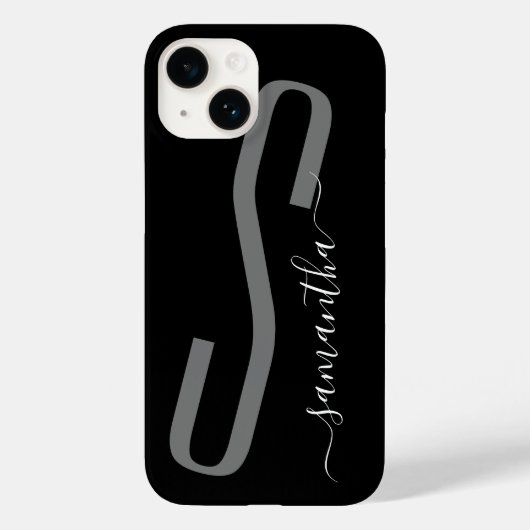 Handgeschreven Monogram modern Case-Mate iPhone Case (Achterkant)