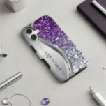 Handgeschreven Monogram Paars Silver Glitter Samsung Galaxy Hoesje<br><div class="desc">Het ontwerp is een foto en de hoesjes worden niet gemaakt met glitter, sequenties, metalen of bossen. Dit ontwerp is ook beschikbaar op andere telefoonmodellen. Kies het Type van Apparaat om andere hoesjes van iPhone, van Samsung Galaxy of van Google te zien. Sommige stijlen kunnen worden gewijzigd door Stijl te...</div>