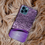 Handgeschreven Monogram Paarse Glitter Let Wave Case-Mate iPhone 14 Hoesje<br><div class="desc">Het ontwerp is een foto en de hoesjes worden niet gemaakt met glitter, sequenties, metalen of bossen. Dit ontwerp is ook beschikbaar op andere telefoonmodellen. Kies het Type van Apparaat om andere hoesjes van iPhone, van Samsung Galaxy of van Google te zien. Sommige stijlen kunnen worden gewijzigd door Stijl te...</div>