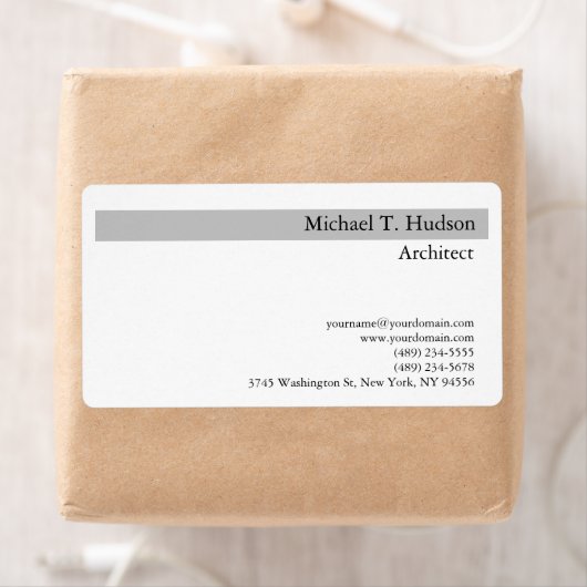 Handgeschreven Monogram Professioneel Eenvoudig Etiket (Insitu)