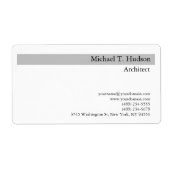 Handgeschreven Monogram Professioneel Eenvoudig Etiket (Voorkant)