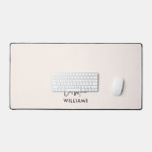 Handgeschreven Monogram Script BLUSH Bureaumat (Keyboard & Muis)