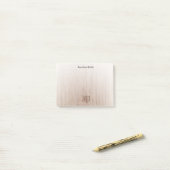 Handgeschreven Monogram Sjabloon Custom Wood Look Post-it® Notes (Op bureau)