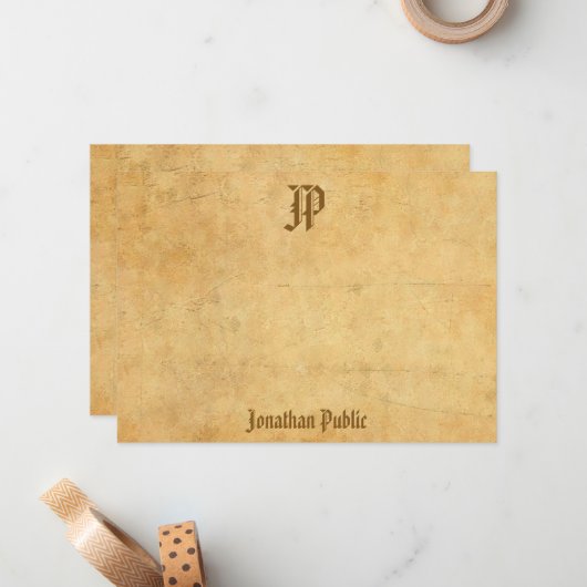 Handgeschreven Monogram Sjabloon Gepersonaliseerd (Voorkant / Achterkant in situ)