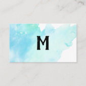 Handgeschreven monogram | WATERVERF Visitekaartje (Voorkant)