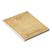 Handgeschreven Monogrammed Sjabloon Look Notitieblok (Schuin)