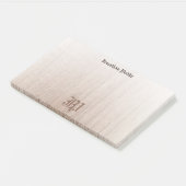 Handgeschreven Monogrammed Sjabloon Wood Look Post-it® Notes (Schuin)