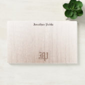 Handgeschreven Monogrammed Sjabloon Wood Look Post-it® Notes (Kantoor)