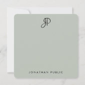 Handgeschreven Monogrammen Sjabloon Elegant Colors (Achterkant)