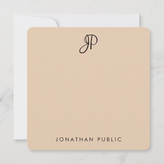 Handgeschreven Monogrammen Sjabloon Elegant Colors (Voorkant)