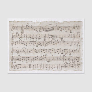 handgeschreven muziek omdraaien omlijnde randen o tissuepapier