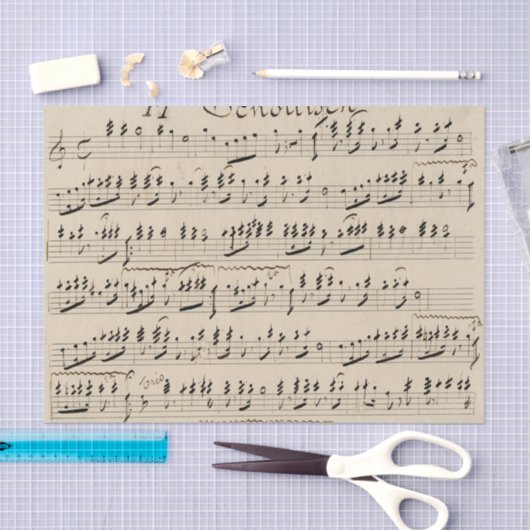  handgeschreven muziek tissuepapier (Craft)