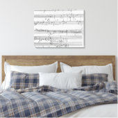 Handgeschreven muziekscore canvas afdruk (Insitu (Slaapkamer))