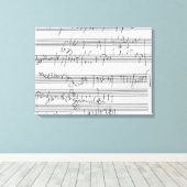 Handgeschreven muziekscore canvas afdruk (Insitu (Houten vloer))
