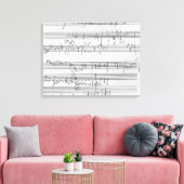 Handgeschreven muziekscore canvas afdruk (Insitu (Woonkamer))