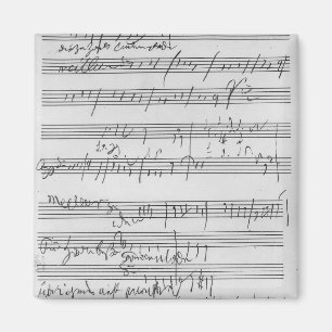 Handgeschreven muziekscore magneet