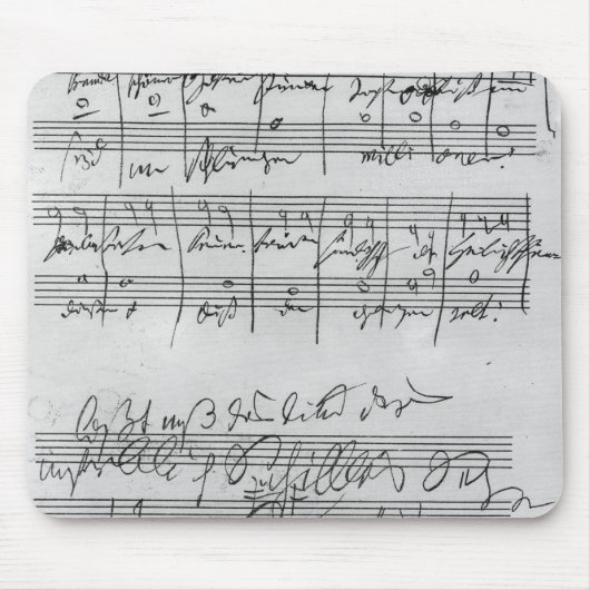 Handgeschreven muziekscore muismat (Voorkant)