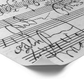 Handgeschreven muziekscore poster (Hoek)