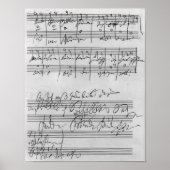 Handgeschreven muziekscore poster (Voorkant)