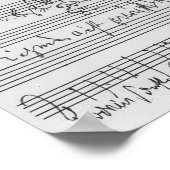 Handgeschreven muziekscore poster (Hoek)