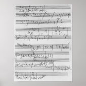 Handgeschreven muziekscore poster (Voorkant)