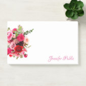 Handgeschreven naam Chic Waterverf Floral Sjabloon Post-it® Notes (Kantoor)